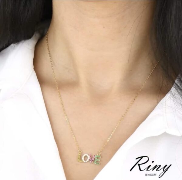 Collier Love color  en Or 18K