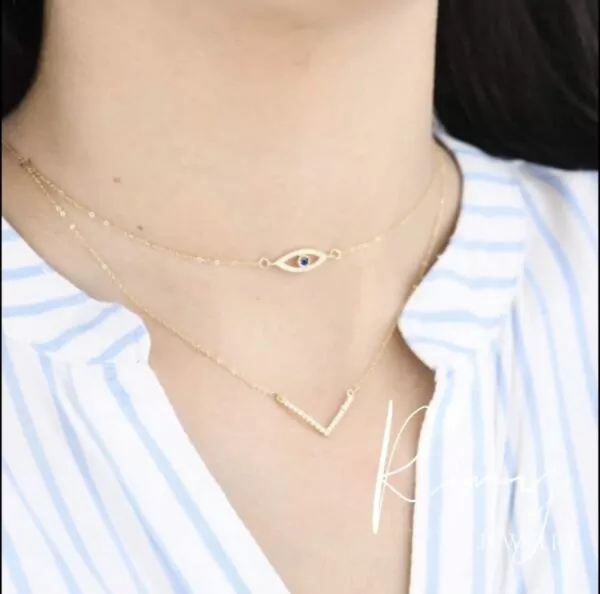 Collier l’œil d’élégance En Or 18K