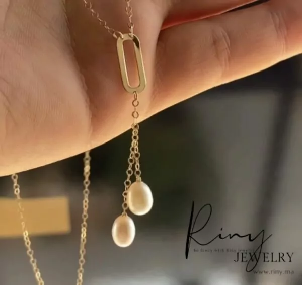 Collier Freesia Rectangle en Or 18K