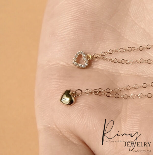 Collier petit cœur En Or 18K