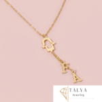 Collier Khmissa Lettres En Or 18K