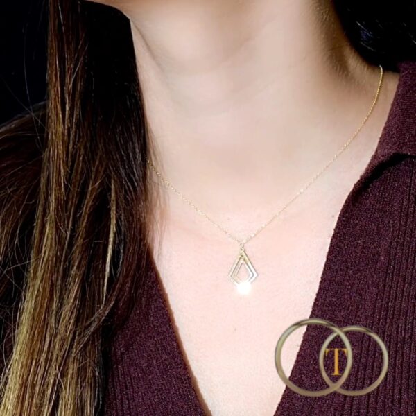 Collier Losange En Or 18K
