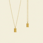 Collier et bracelet de 18 en forme de barre d'or