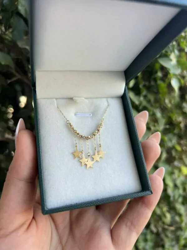 Collier étoiles en or 18 carats
