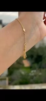 Petit Bracelet Franco avec khmaisa D'Or18 k - Image 2