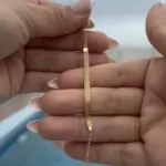 court Bracelet Franco avec khmaisa D'Or18 k