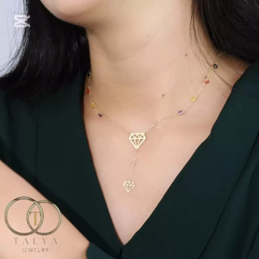 cadre_1080_Collier-Diamond-perles-Couleurs Collier Diamond perles Couleurs en Or 18K - Image 1