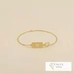 Gourmette Coeur Initial En Or 18K