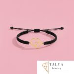 Cordon Double Coeur En Or 18K