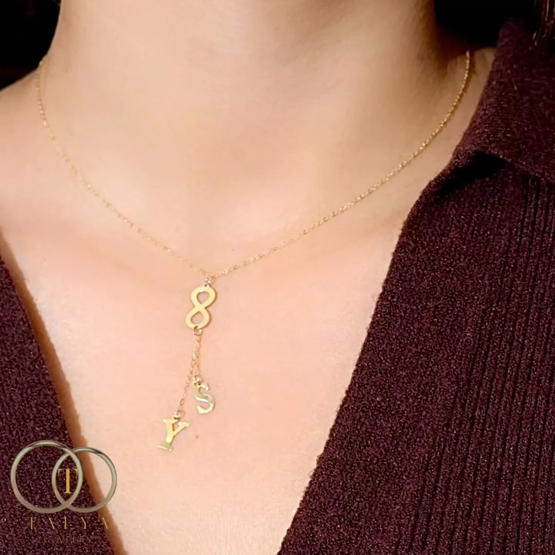 cadre_1080_infini-Lettres Collier lettres Infini En Or 18K - Image 1