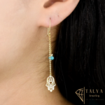Boucles D'oreilles Khmissa Perle
